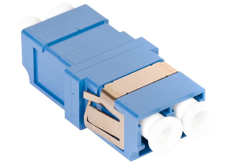 LC Duplex Low Profile Adapter, Blue, Single Pack